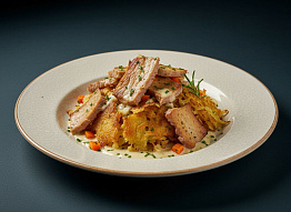 Бобровые рёбрышки в лимонно-сметанном соусе