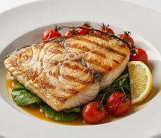 Осетровый стейк на мангале