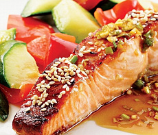 Голец в медово-соевой заливке