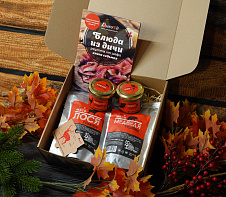 Подарочный набор Дикоешь с двумя паштетами 100г и тушенкой