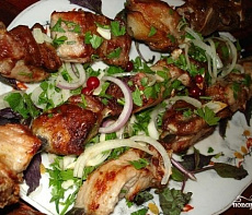 Шашлык из нутрии в луковом маринаде