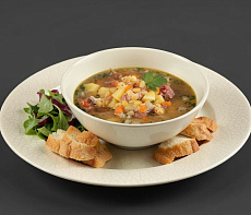 Суп гороховый из мяса лося