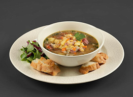 Суп гороховый из мяса лося