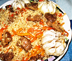 Плов по-таджикски с зайчатиной