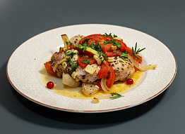 Нутрия, запечённая с картофелем