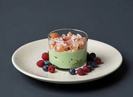 Мусс из корня сельдерея с копченым лососем