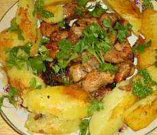 Медвежатина с картофелем в духовке