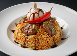 Плов с мясом бобра по-восточному