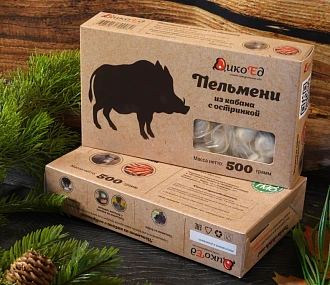 Пельмени из кабана с остринкой 5 кг.