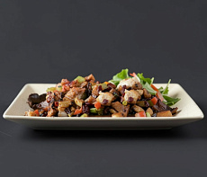 Сердце бобра с ореховым гарниром