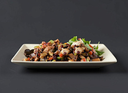 Сердце бобра с ореховым гарниром