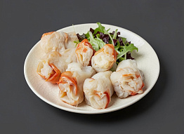 Мясо краба роза с чесночными гренками