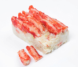 СЗРК Краб Камчатский Салатное мясо варено-мороженное в блоке 0,5кг