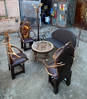 Пуфик из рога оленя