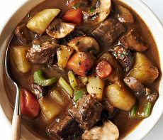 Густой суп из мяса марала