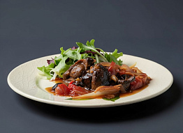 Сердечки и желудочки тетерева в кисло-сладком соусе