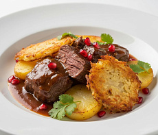 Сердце оленя в винно-сливочном соусе