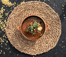 Суп из осетрины с полбой