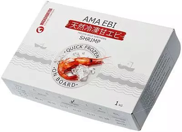 Фото Креветка Магаданская сырая AMA EBI 3L (46/50), IQF заморозка.