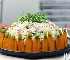 Оливье со стерлядкой