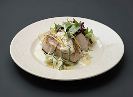 Сибас в соусе из шампанского