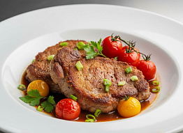 Стейки косули в имбирно-йогуртовом маринаде