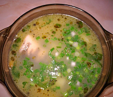 Густой суп с ледяной рыбой