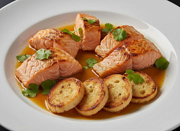 Нельма на гриле по-восточному