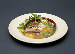 Суп из тетерева с яичной лапшой