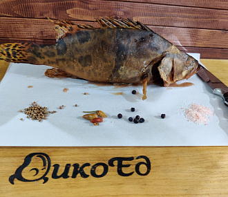 Китайский окунь горячего копчения