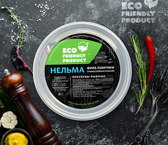 Нельма филе-ломтики слабой соли в масле 200гр