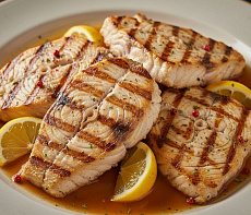 Осетровые стейки с сальсой