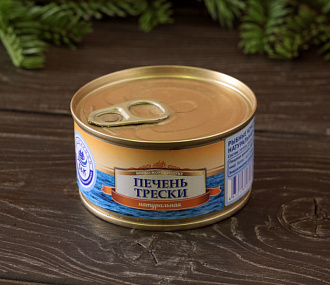 Печень трески натуральная (металлическая банка 120 грамм)
