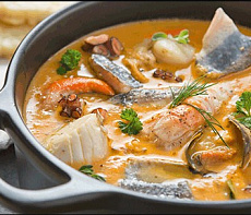 Суп из стерляди по-бретонски