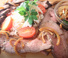 Идеальный ростбиф из мякоти марала маринованный как в ресторане