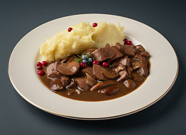 Почки кабана в красном вине