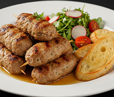 Рулеты из стейков оленины на гриле