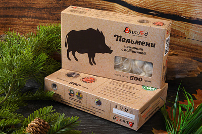 Товар Пельмени из кабана с остринкой 500 г.