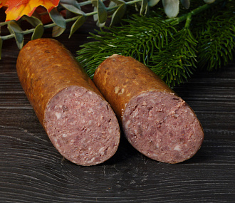 Колбаса из лося с оленем полукопченая