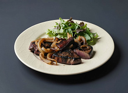 Печень косули с грибами