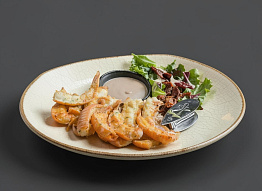 Фаланги краба со сливочно-грибным соусом