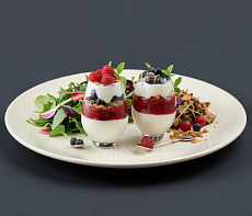 Малиново-черничный десерт