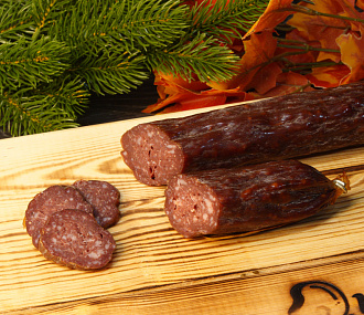 Колбаса сырокопченая из лося