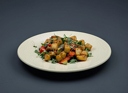 Черный гренадер с овощным рагу