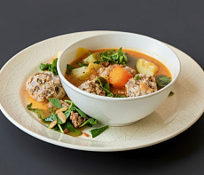 Суп с фрикадельками из мяса оленя