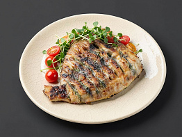 Камбала калкан на углях