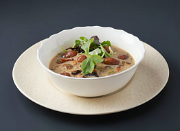 Суп из рябчика со свежими грибами