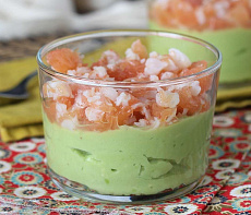 Мусс из корня сельдерея с копченым лососем