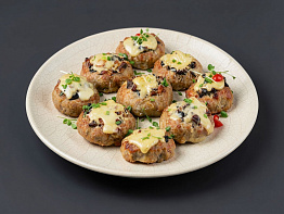 Мясные гнезда с грибной начинкой