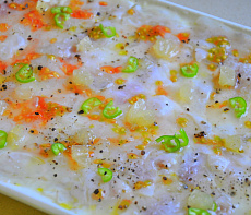 Карпаччо из угольной трески